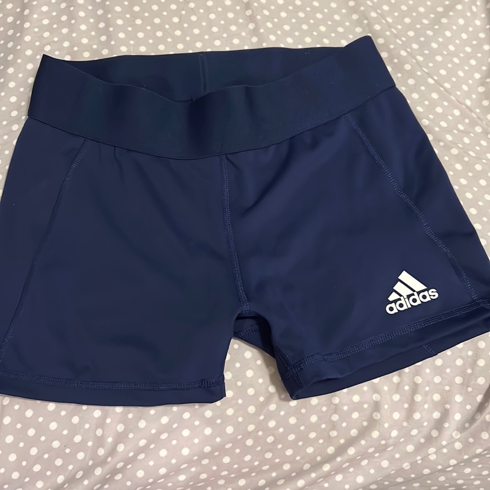 NWT Adidas navy women’s small spandex volleyball shorts.  3 inch.